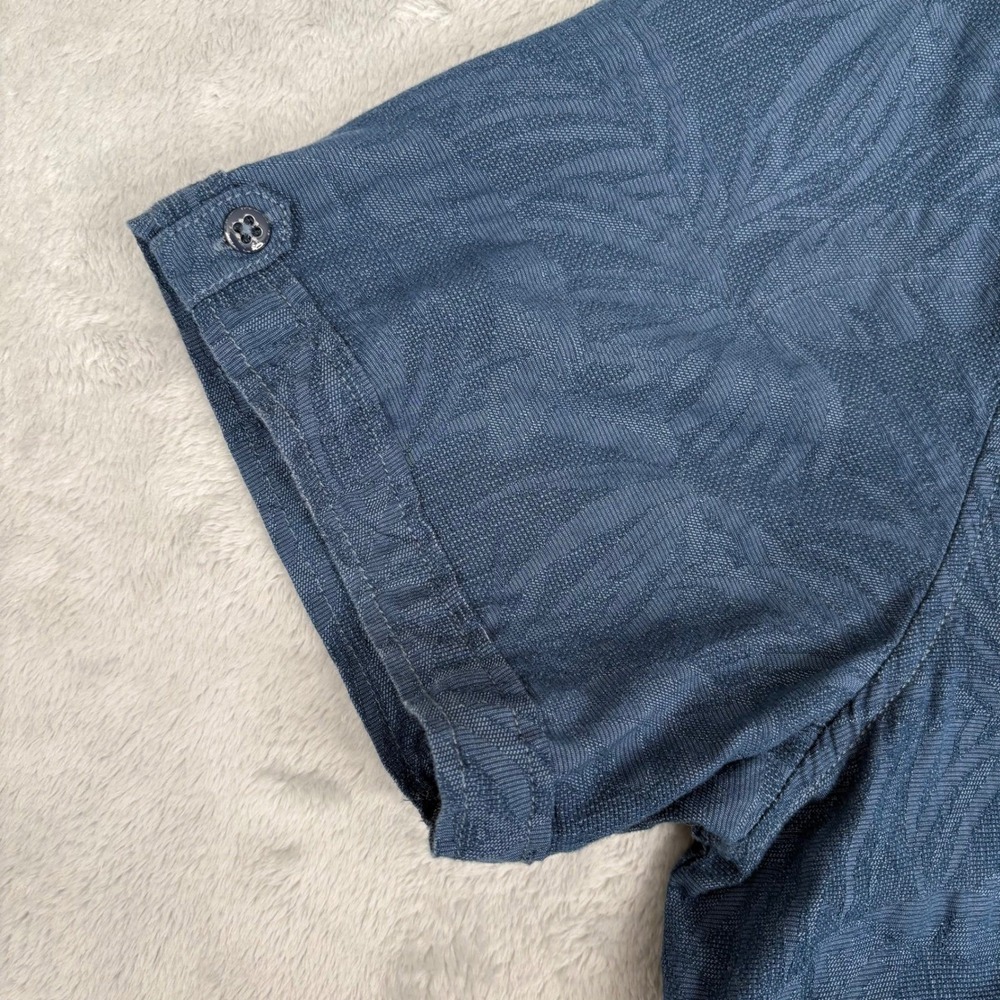 Tommy Bahama Mens Large Blue Palm Tree Print Button Up‎ Shirt Tropical Resort - Picture 5 of 15